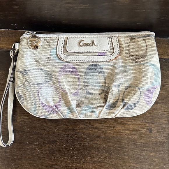 Coach Multicolor Signature Wristlet - Picture 1 of 12